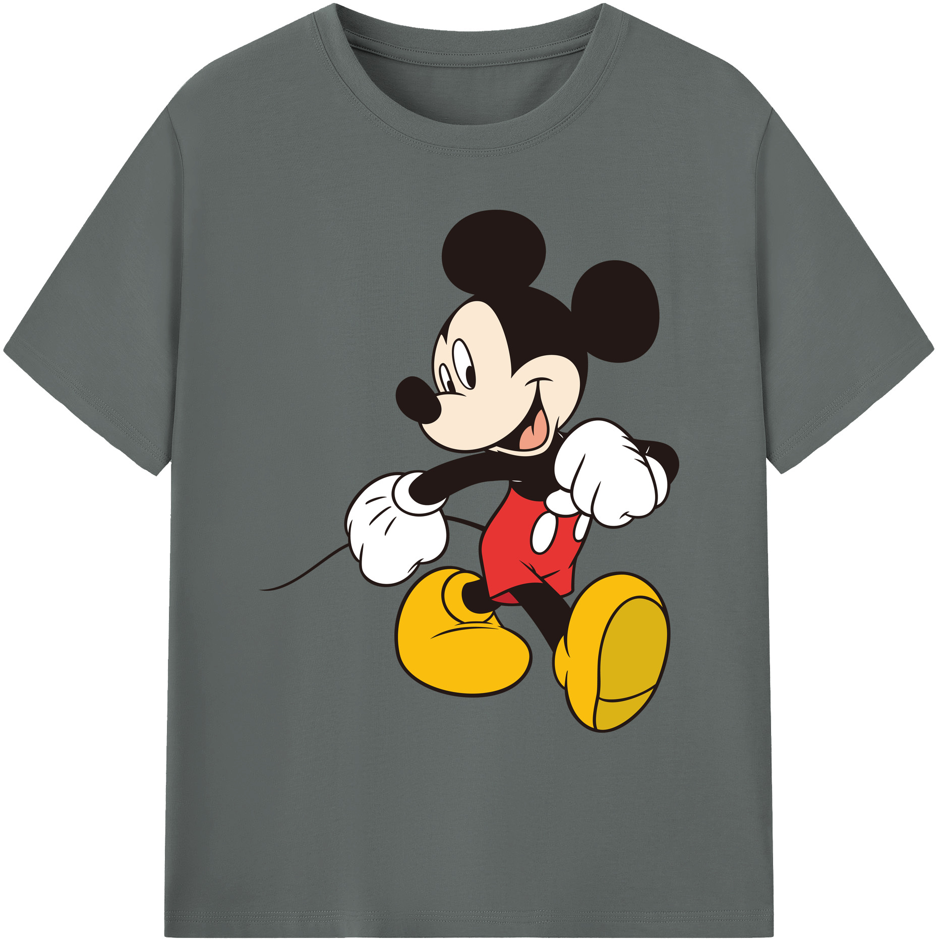 ミッキーマウス Mickey Mouse 綿100％ メンズ半袖Tシャツ｜肌触りやわらか＆通気性